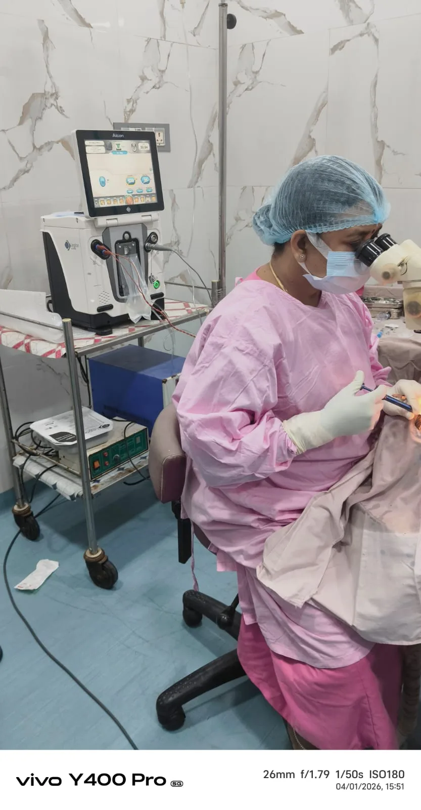 Cataract Surgery in Progress at Dr. Reddy's Eye Care Centre Karaikal